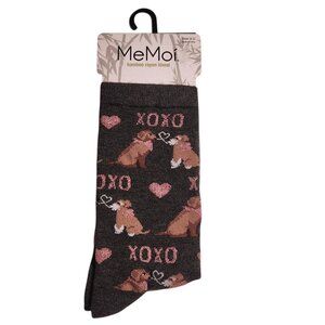 Me Moi Dog Valentines Kiss Bamboo Blend Socks
